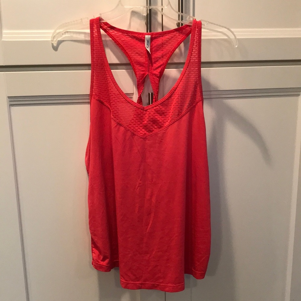 Hot pink exercise racerback tank top